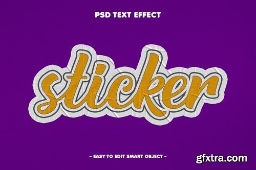 Adhesive Sticker Psd Layer Style Text Effect KYSFGVP