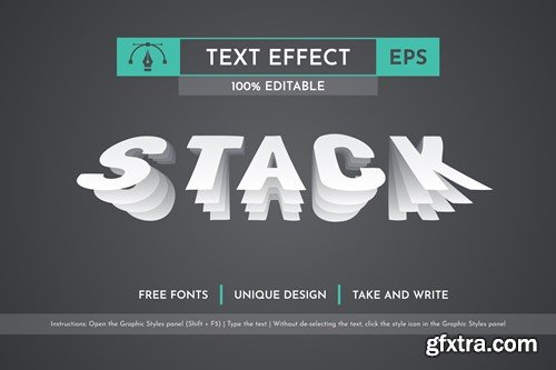 Stack - Editable Text Effect, Font Style JNUXJ4U
