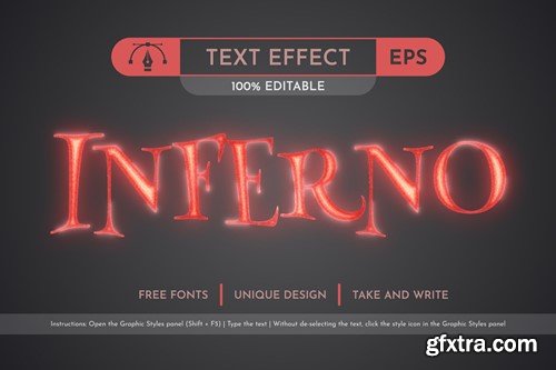 Inferno - Editable Text Effect, Font Style WUGNZ56