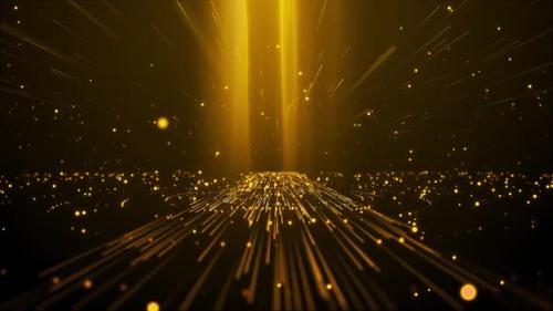Videohive - animated golden light particle background - 48330886