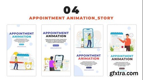 Videohive Appointments Scheduling Concept Cartoon Character Instagram Story 48662067
