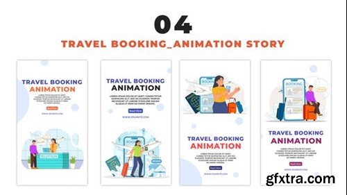 Videohive Vacation Travel Booking Flat Avatar Instagram Story 48662056