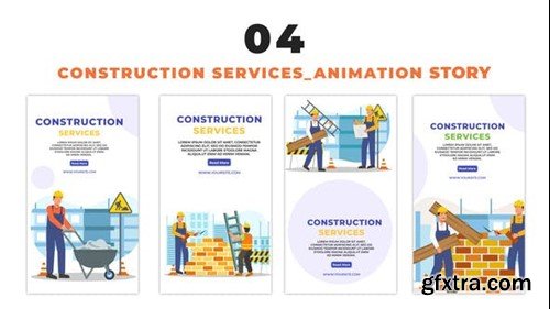 Videohive Construction Job Labor Flat Design Instagram Story 48662166