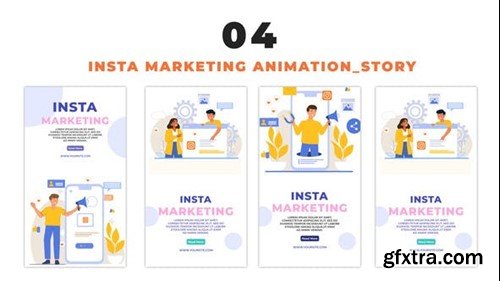 Videohive Instagram Marketing Character Flat Design IG Story 48658342