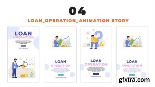 Videohive Loan Operation 2D Cartoon Avatar Instagram Story 48655800
