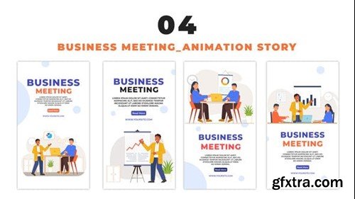 Videohive Business Meeting 2D Vector Animation Instagram Story 48655622