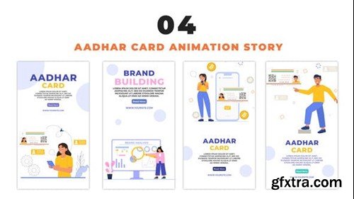 Videohive Aadhar Card Concept Flat Character Instagram Story 48657918