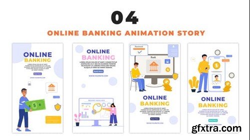 Videohive Online Banking Vector Avatar Instagram Story 48657947