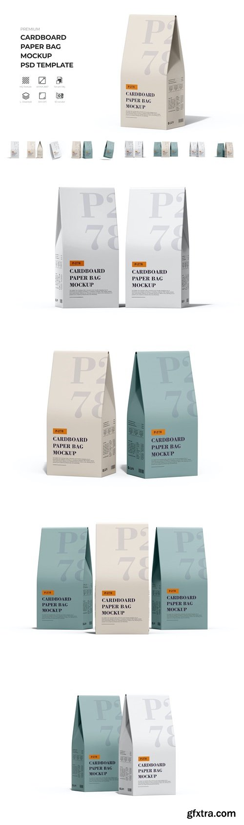 Paper Coffee Bag Packaging Mockup 38TTZCL