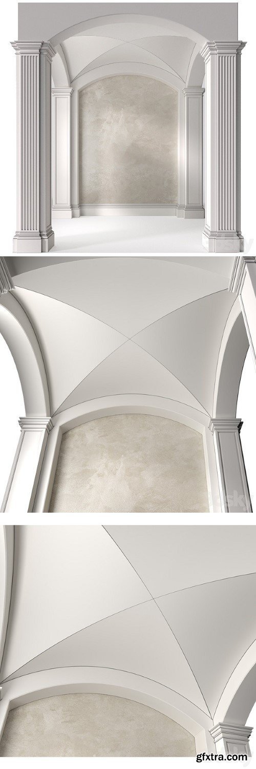 Arched Vaulted Gallery Decorative Plaster