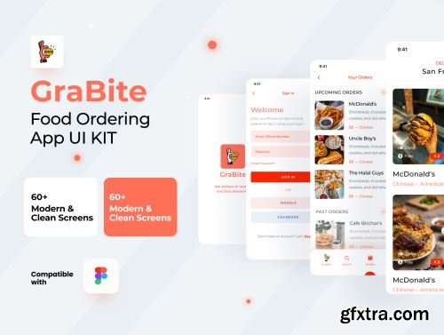 GraBite - A Food Order & Delivery App UI Kit Ui8.net
