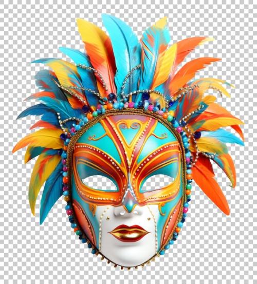 Premium PSD | Carnival mask isolated on transparent background Premium PSD