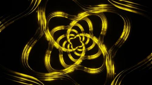 Videohive - Gold Moving Spiral Patterns Background Vj Loop In HD - 48368808