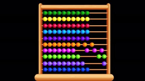 Videohive - Cartoon wooden colorful abacus Alpha Channel 4K - 48368945