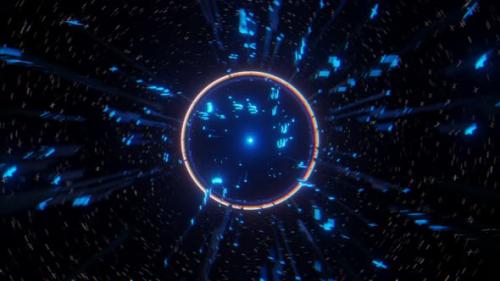 Videohive - Glowing Tech Particles Loop - 48369006