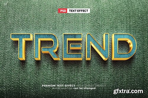 Old Trend Denim 3D Text Effect Template