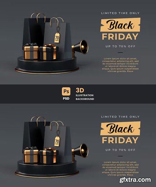 Black Friday Flyer Background - PSD Template