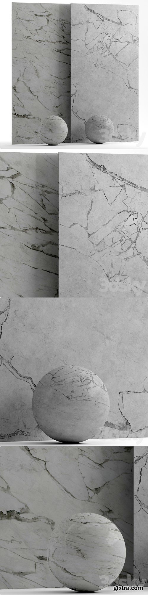 Marble Calacatta with 2 materials
