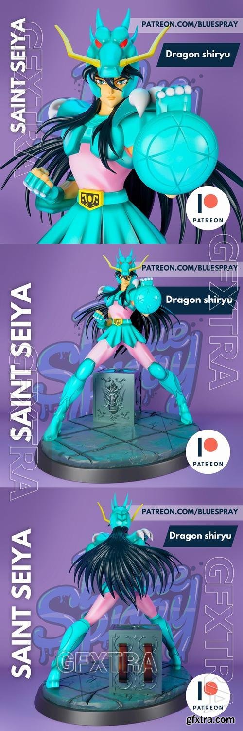 Blue Spray - Dragon Shiryu Sculpture (Saint Seiya) – 3D Print Model