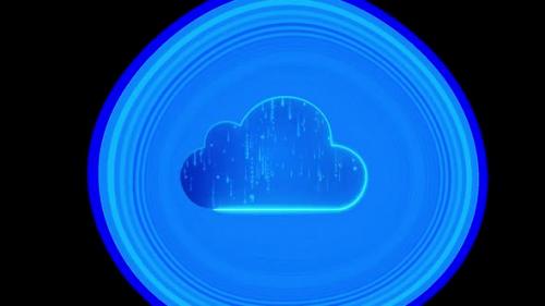 Videohive - Cloud technology. digital data synchronization with data storage through internet - 48306173