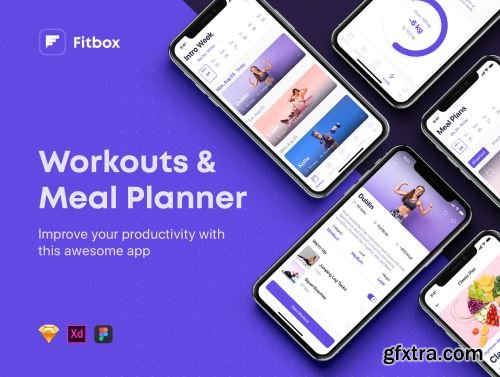 Fitbox - Workouts & Meal Planner UI Kit Ui8.net