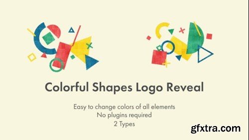 Videohive Colorful Shapes Logo Reveal 48695054