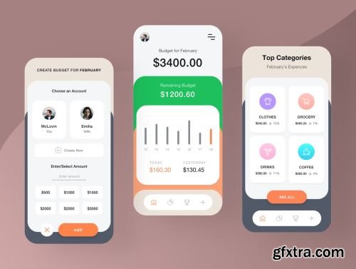 Expense Tracker - Financial iOS App UI KIT Ui8.net
