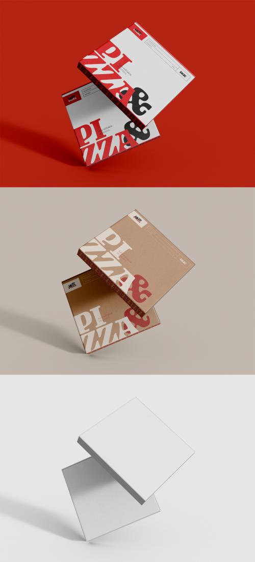 Two Pizza Box Floating Mockup 641781523