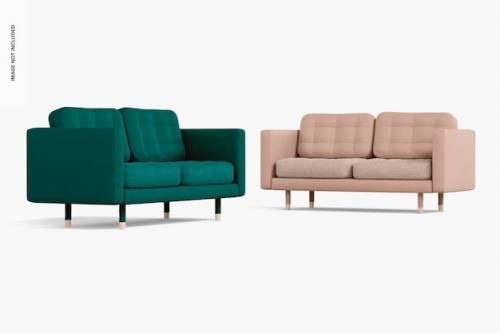 Premium PSD | Upholstered sofas mockup Premium PSD