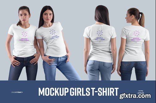 2 Mockups Girls T-Shirt CF8CNG7