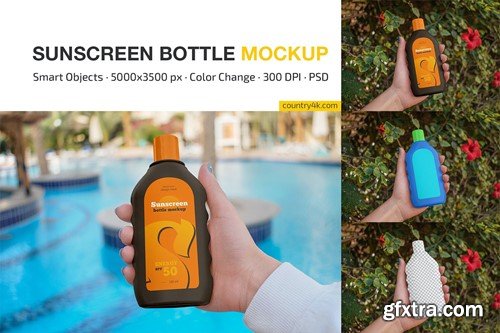 Sunscreen Bottle Mockup Set HGBUSTX