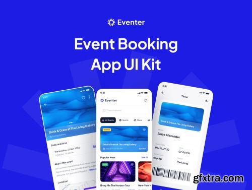 Eventer - Event Booking App UI Kit Ui8.net