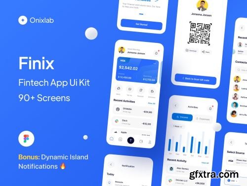 Finix - Fintech Mobile App Ui Kit Ui8.net
