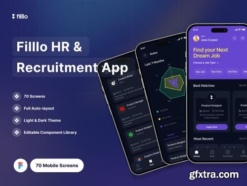 HR & Recruitment App UI Kit Ui8.net