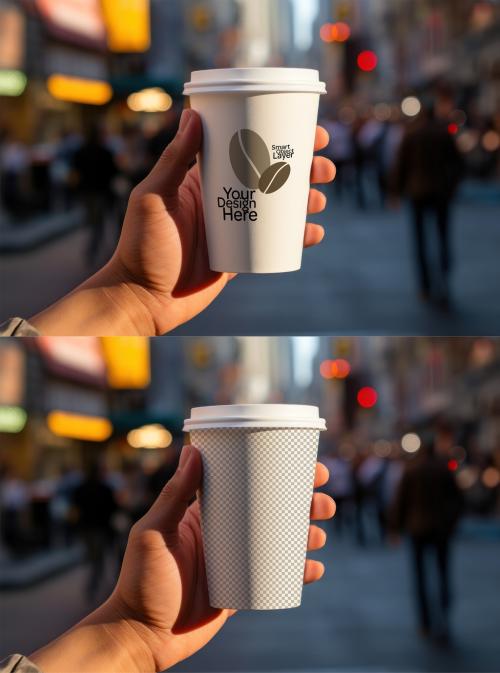Mockup of an coffee Paper Сup 640602258