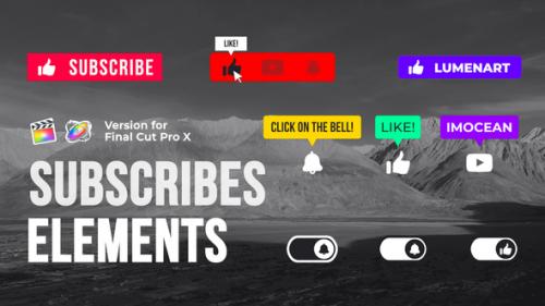 Videohive - Subscribe Elements | FCPX - 48595960