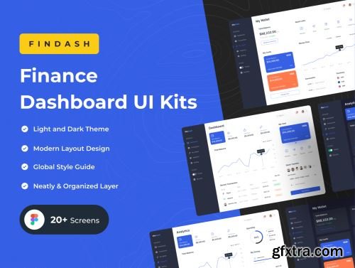 FinDash - Finance Dashboard UI Kits Ui8.net