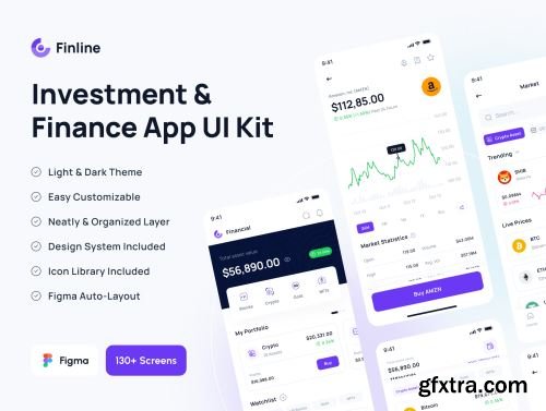 Finline - Investments & Finance App UI Kit Ui8.net