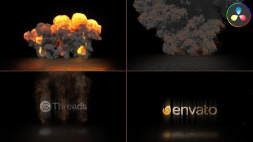 Videohive - Fast Explosions Logo Reveal for DaVinci Resolve - 48635321