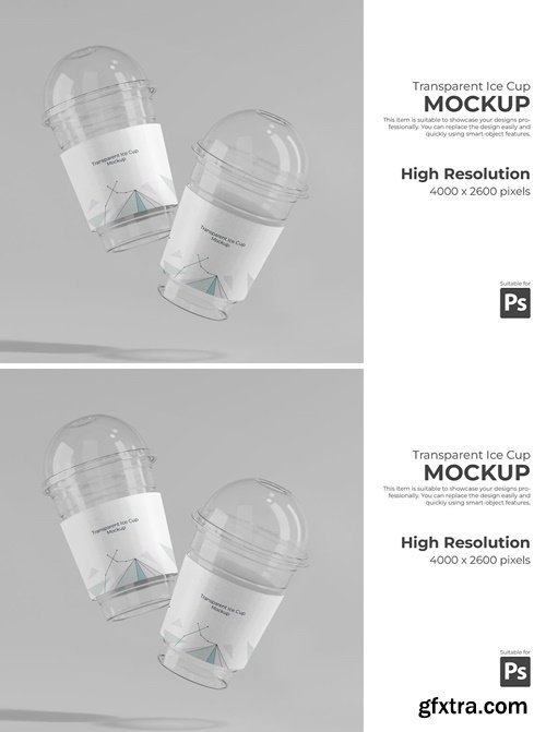 Transparent Ice Cup Mockup CG5TZK8