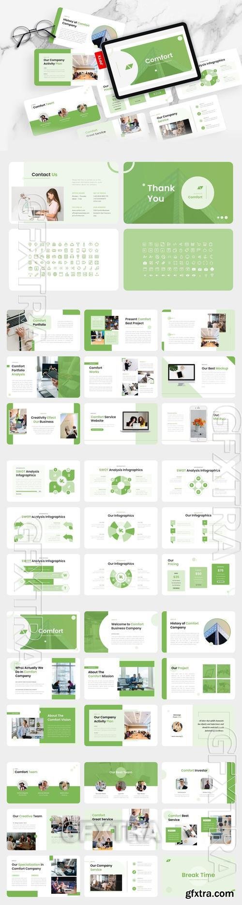 Comfort - Business PowerPoint Template Z8QY294