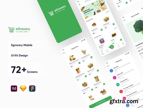 E Grocery App UI Kit Ui8.net