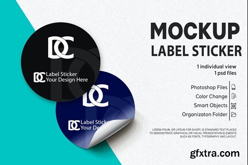Label Sticker Mockup VV2H5U8