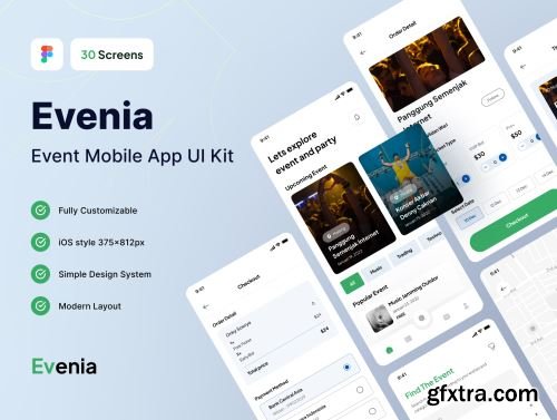 Evenia - Event App UI Kit Ui8.net