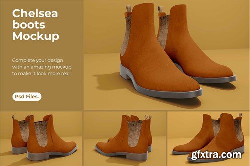 Chelsea boots mockup isolated G96T239