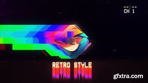 Videohive Retro VHS Glitch Logo 48823204