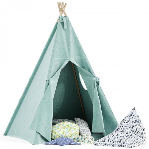 Kids Teepee Tent Set Mint