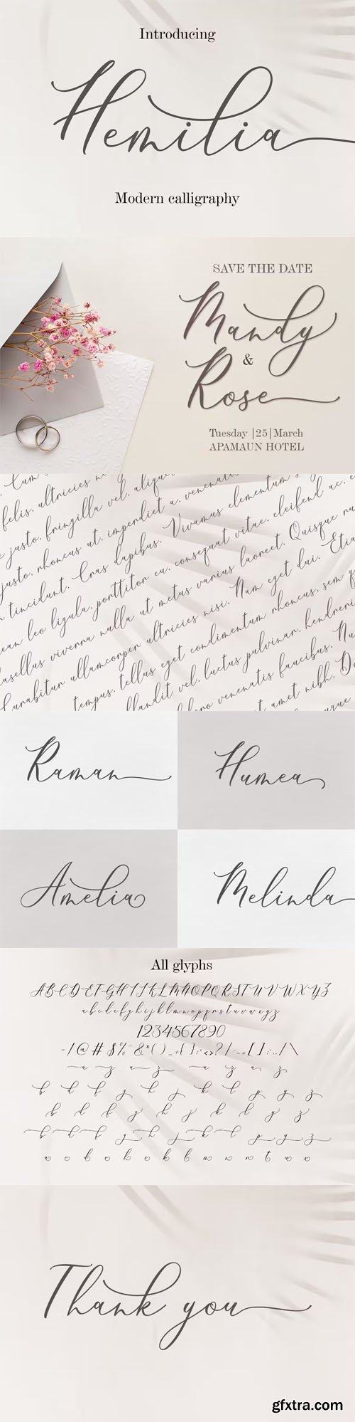 Hemilia Calligraphy Font