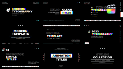 Videohive - RGB and Clean Typography Titles \ FCPX - 48710552