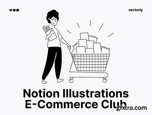 Notion Illustrations - eCommerce Club Ui8.net